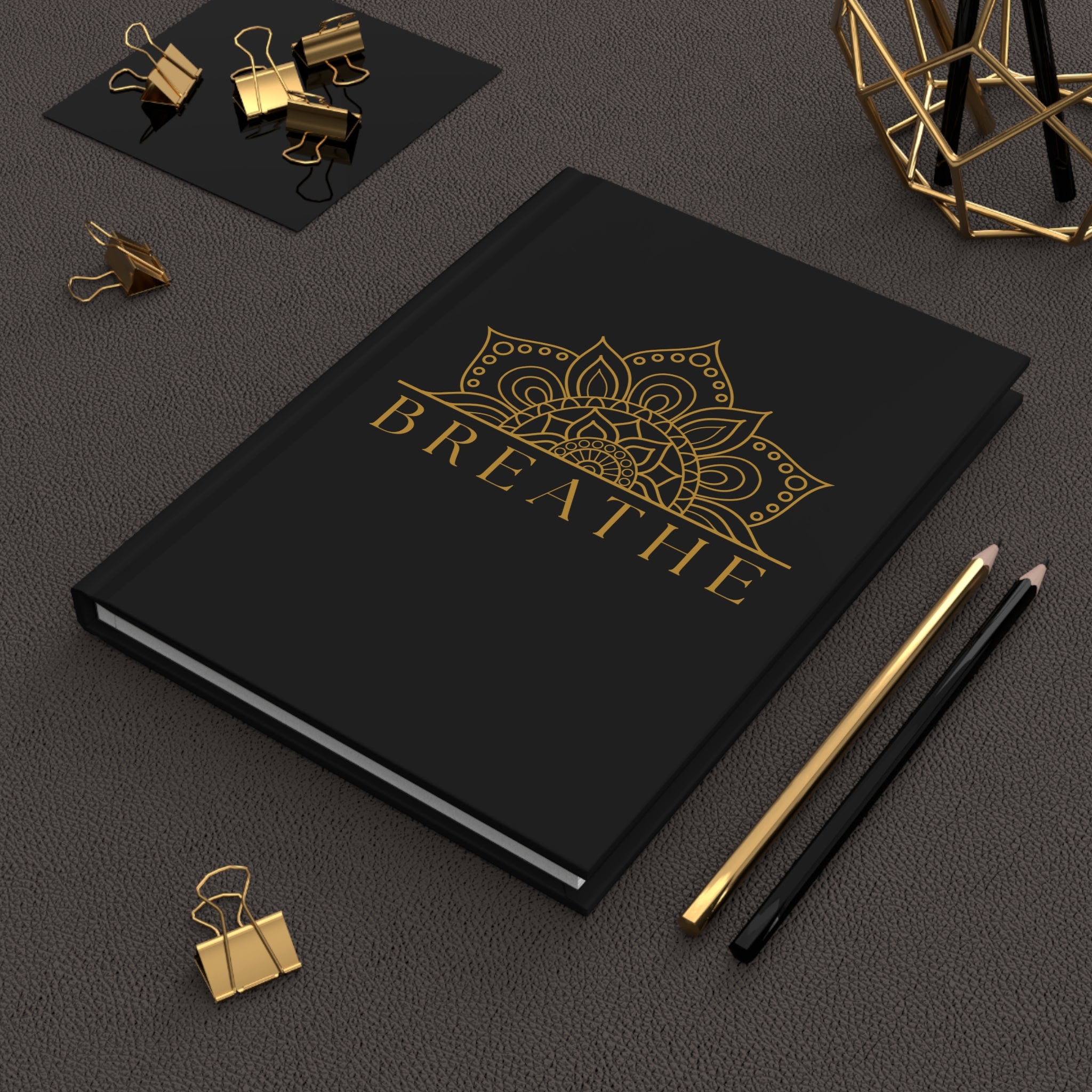 Breathe Hardcover Journal - Inspirational Notebook, Gift for Writers, Creative Journal, Daily Planner, Self-Reflection Diary