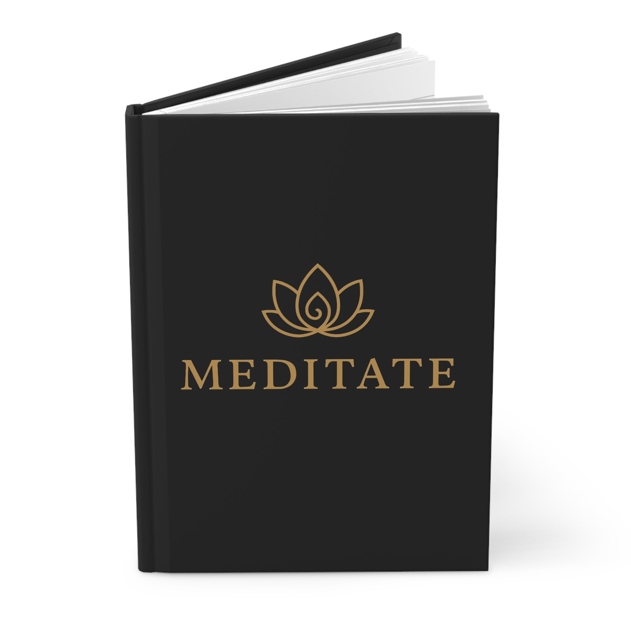 Meditate Hardcover Journal - Inspirational Notebook, Gift for Writers, Creative Journal, Daily Planner, Self-Reflection Diary