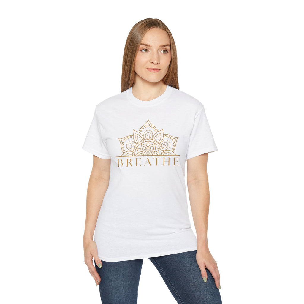 Breathe Mandala Mindfulness Tee - Relaxation Yoga Apparel, Unisex Casual Wear - Ascended Tees