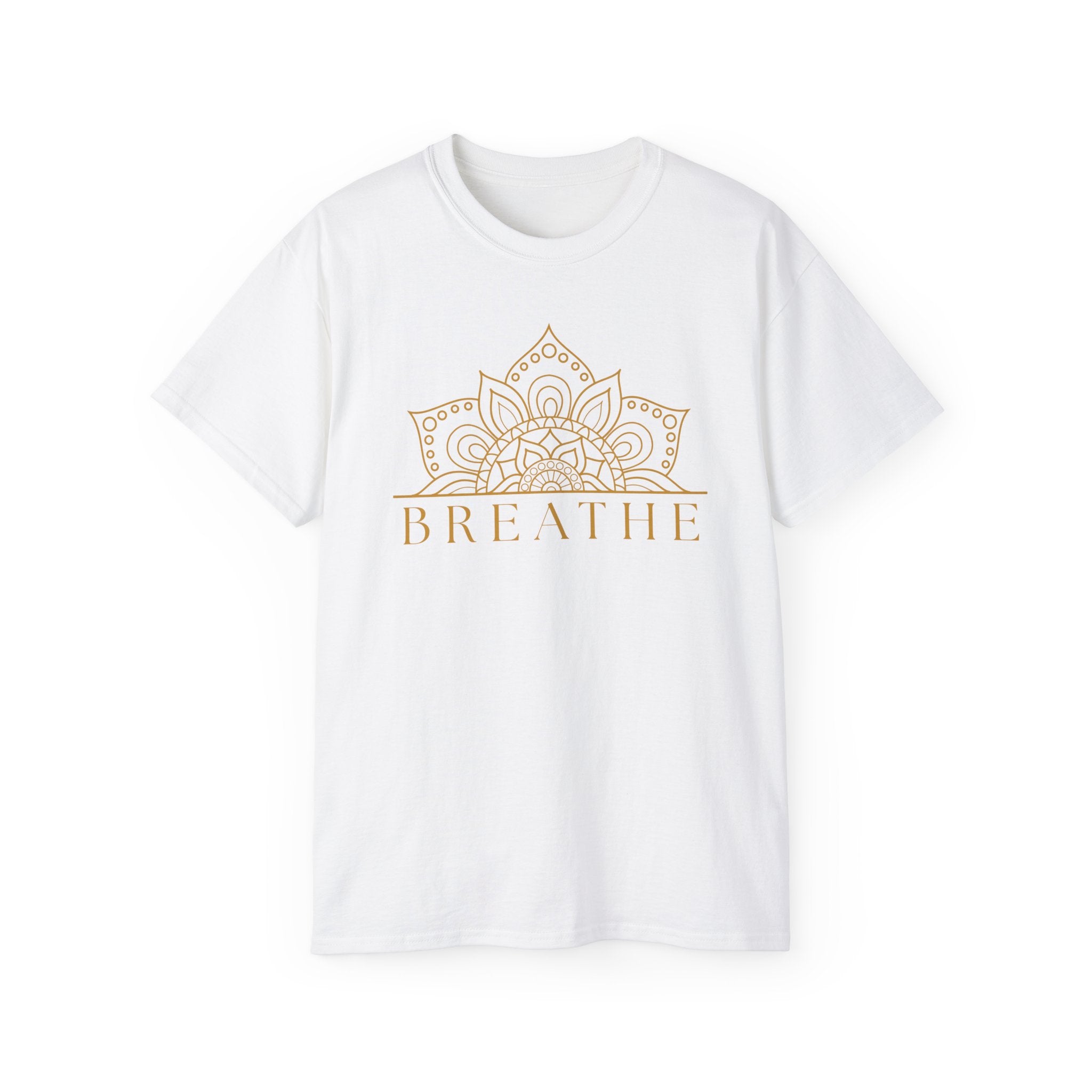 Breathe Mandala Mindfulness Tee - Relaxation Yoga Apparel, Unisex Casual Wear - Ascended Tees