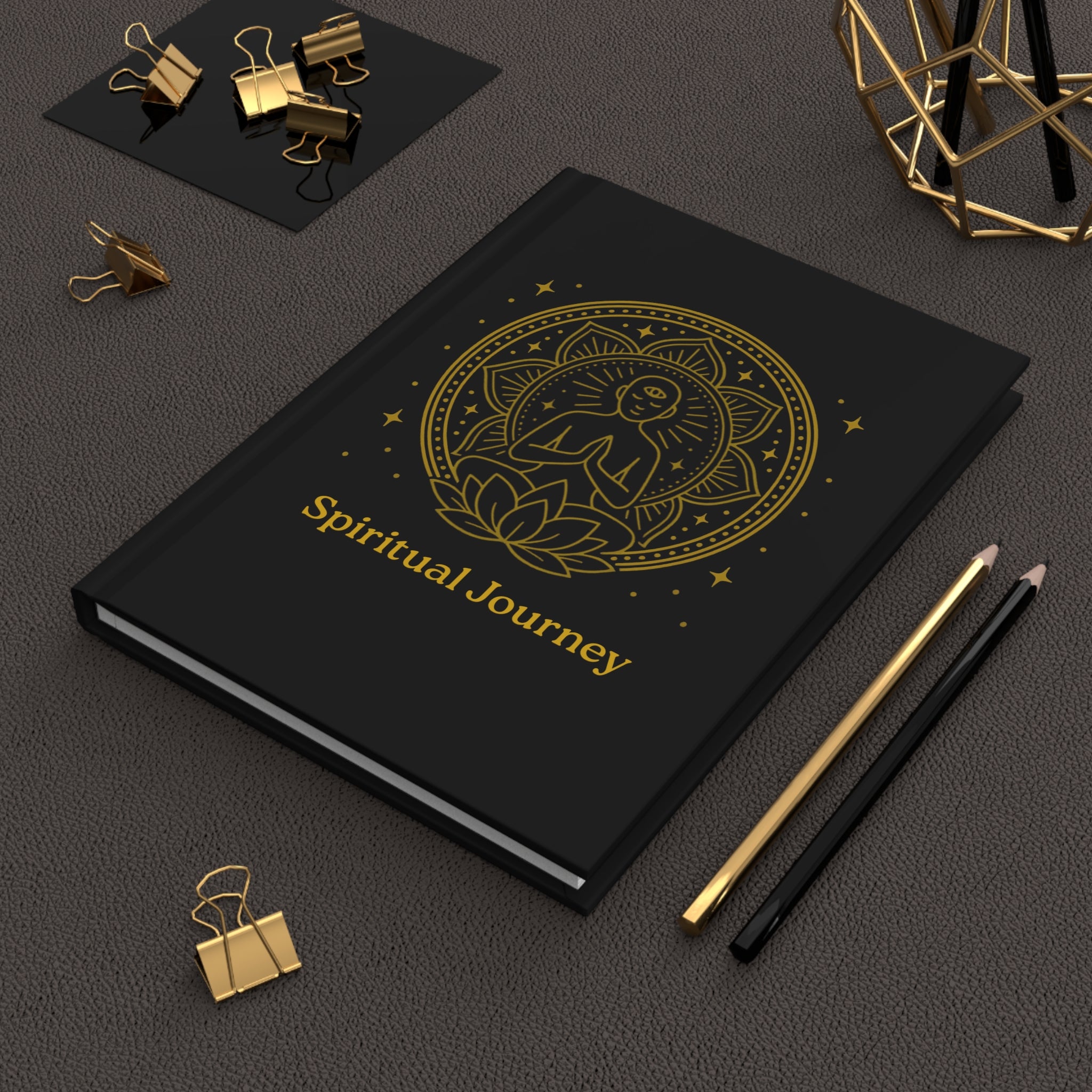 Spiritual Journey Hardcover Journal, Meditation Journal, Mindfulness Notebook, Self-Discovery Diary