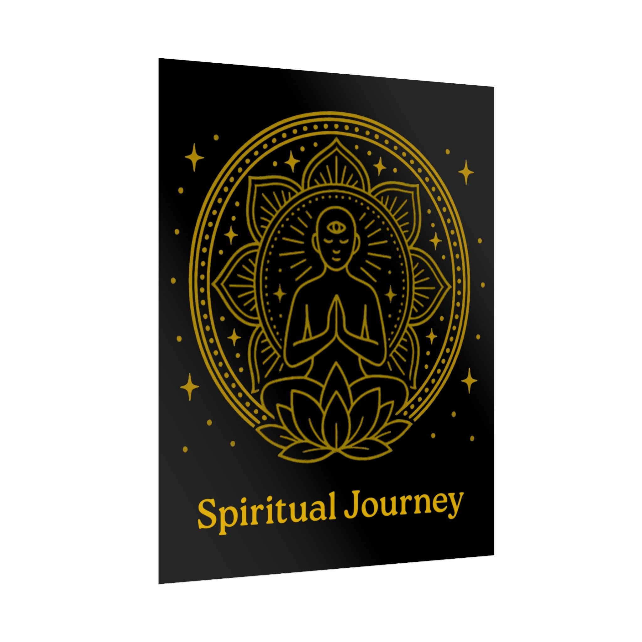 Spiritual Journey Rolled Poster, Meditation Wall Art, Yoga Decor, Mindfulness Gift, Bohemian Art Piece, Home Decor