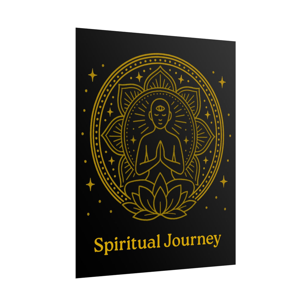 Spiritual Journey Rolled Poster, Meditation Wall Art, Yoga Decor, Mindfulness Gift, Bohemian Art Piece, Home Decor