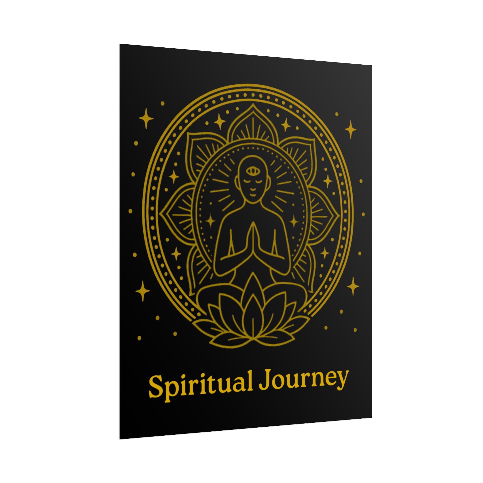 Spiritual Journey Rolled Poster, Meditation Wall Art, Yoga Decor, Mindfulness Gift, Bohemian Art Piece, Home Decor