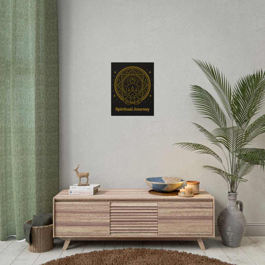 Spiritual Journey Rolled Poster, Meditation Wall Art, Yoga Decor, Mindfulness Gift, Bohemian Art Piece, Home Decor