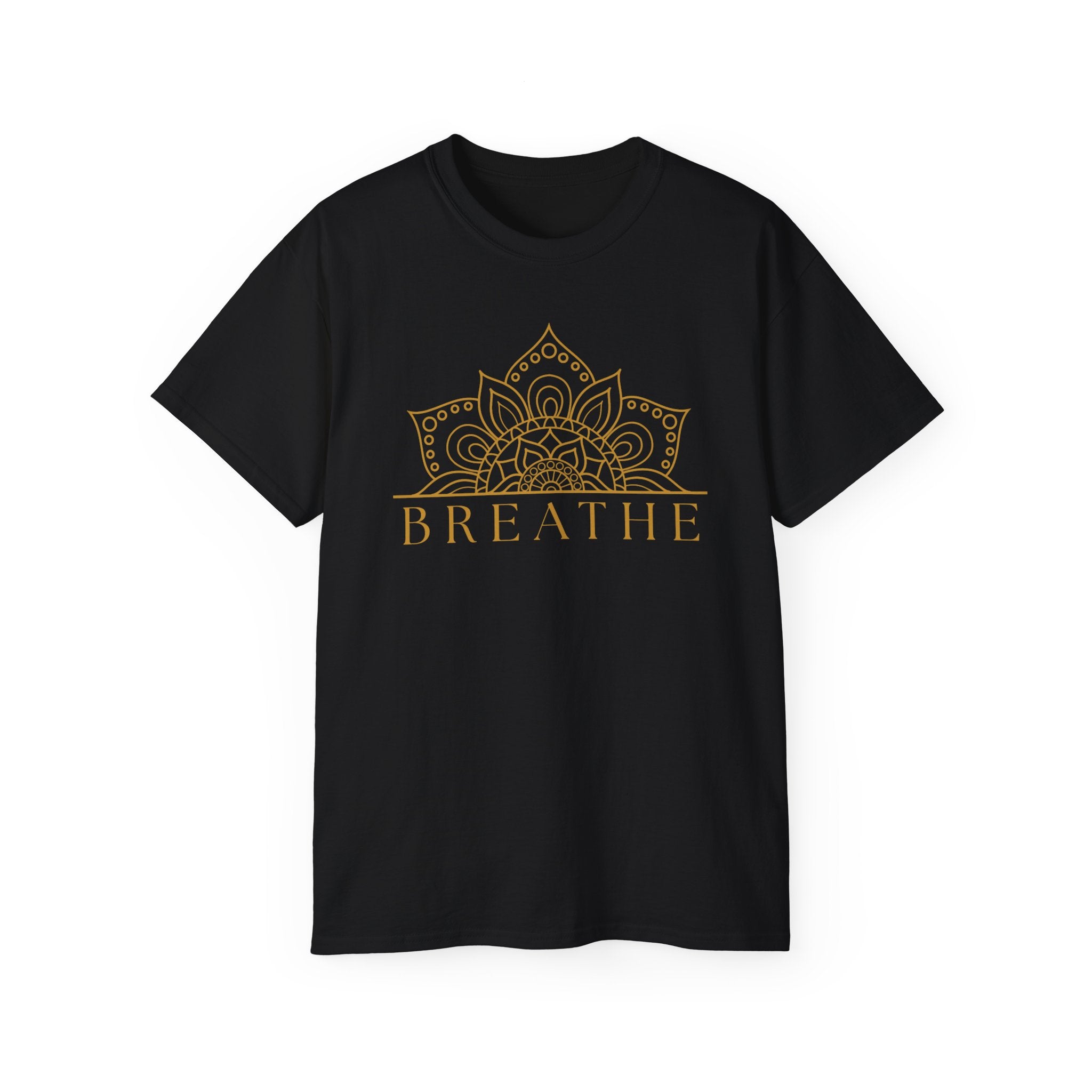 Breathe Mandala Mindfulness Tee - Relaxation Yoga Apparel, Unisex Casual Wear - Ascended Tees