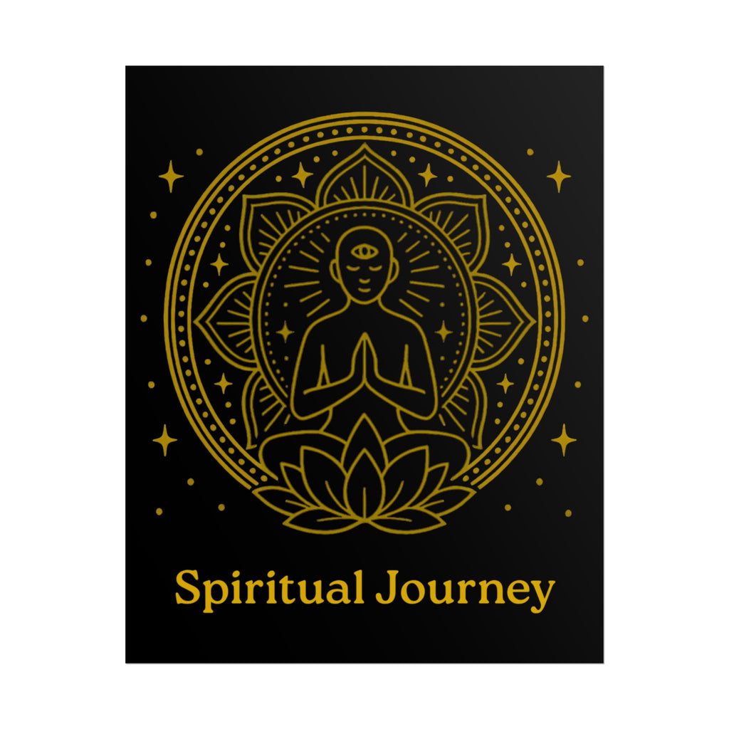 Spiritual Journey Rolled Poster, Meditation Wall Art, Yoga Decor, Mindfulness Gift, Bohemian Art Piece, Home Decor