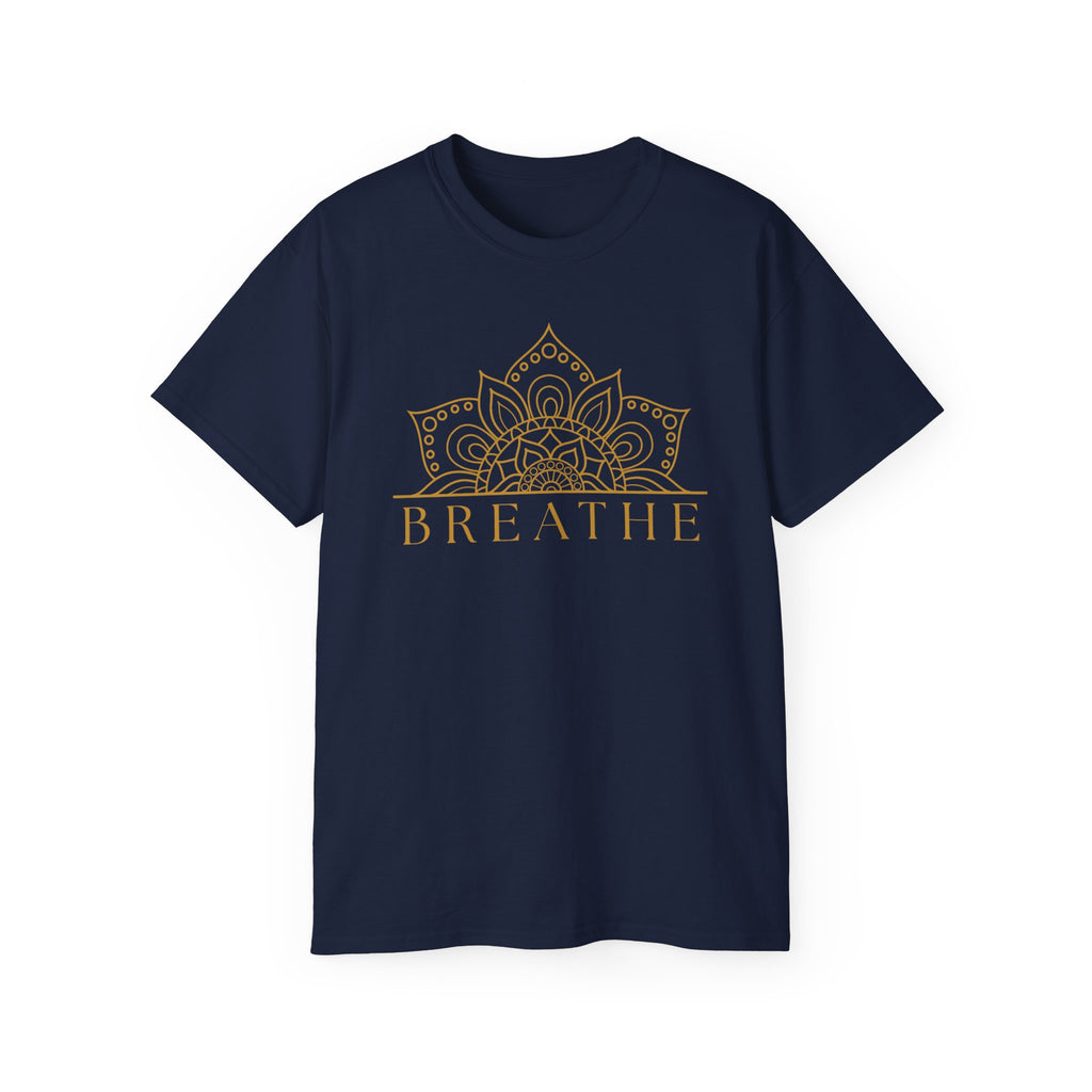 Breathe Mandala Mindfulness Tee - Relaxation Yoga Apparel, Unisex Casual Wear - Ascended Tees