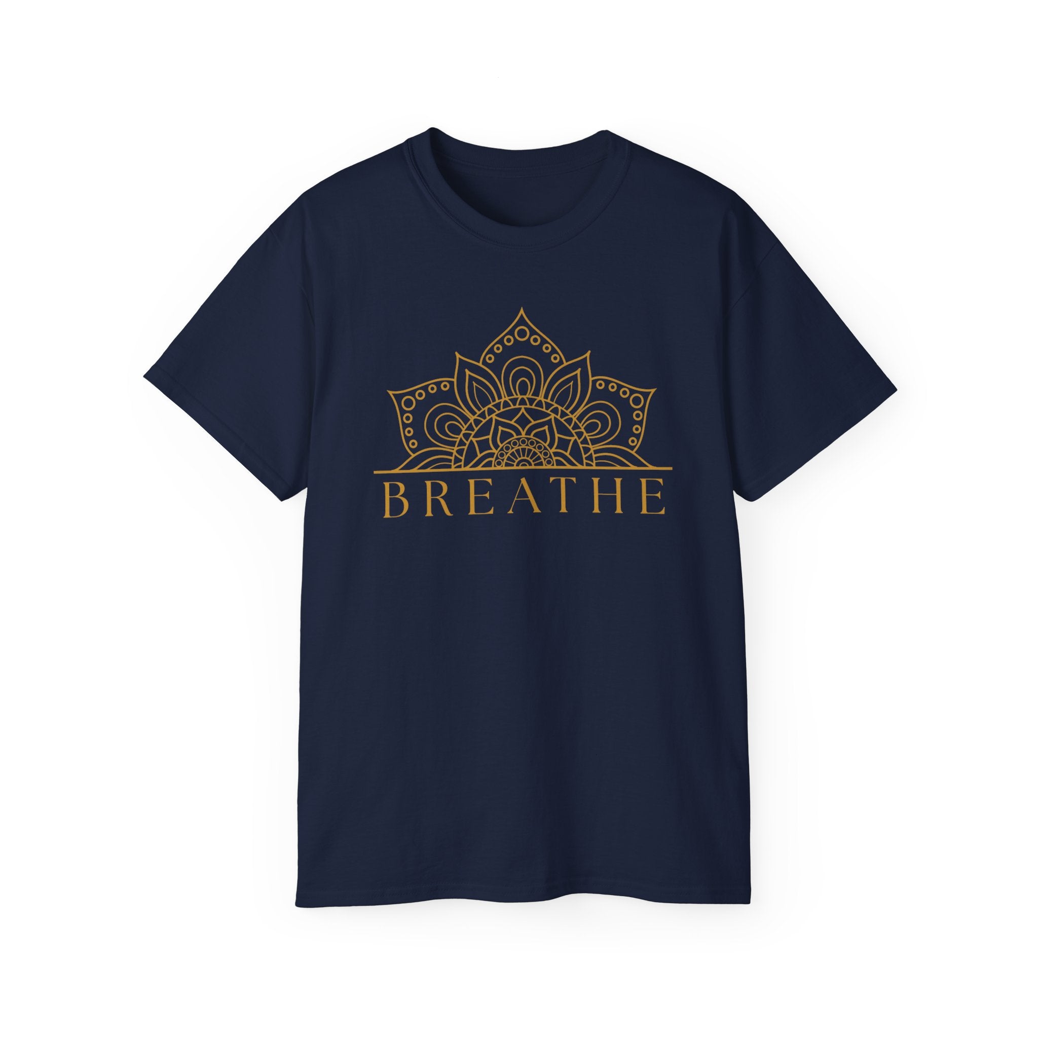 Breathe Mandala Mindfulness Tee - Relaxation Yoga Apparel, Unisex Casual Wear - Ascended Tees