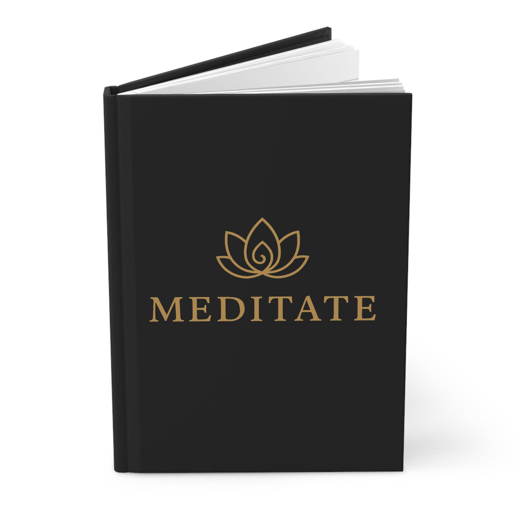 Meditate Hardcover Journal - Inspirational Notebook, Gift for Writers, Creative Journal, Daily Planner, Self-Reflection Diary