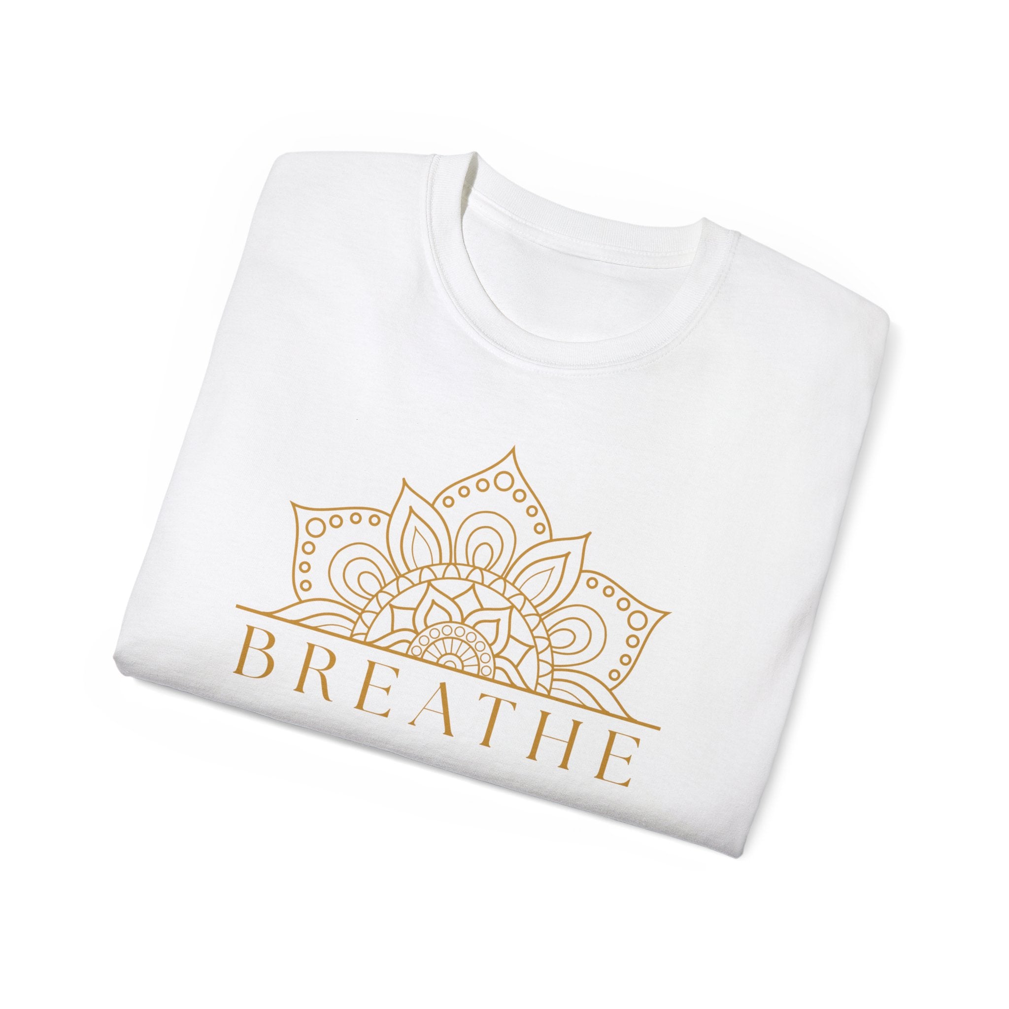 Breathe Mandala Mindfulness Tee - Relaxation Yoga Apparel, Unisex Casual Wear - Ascended Tees