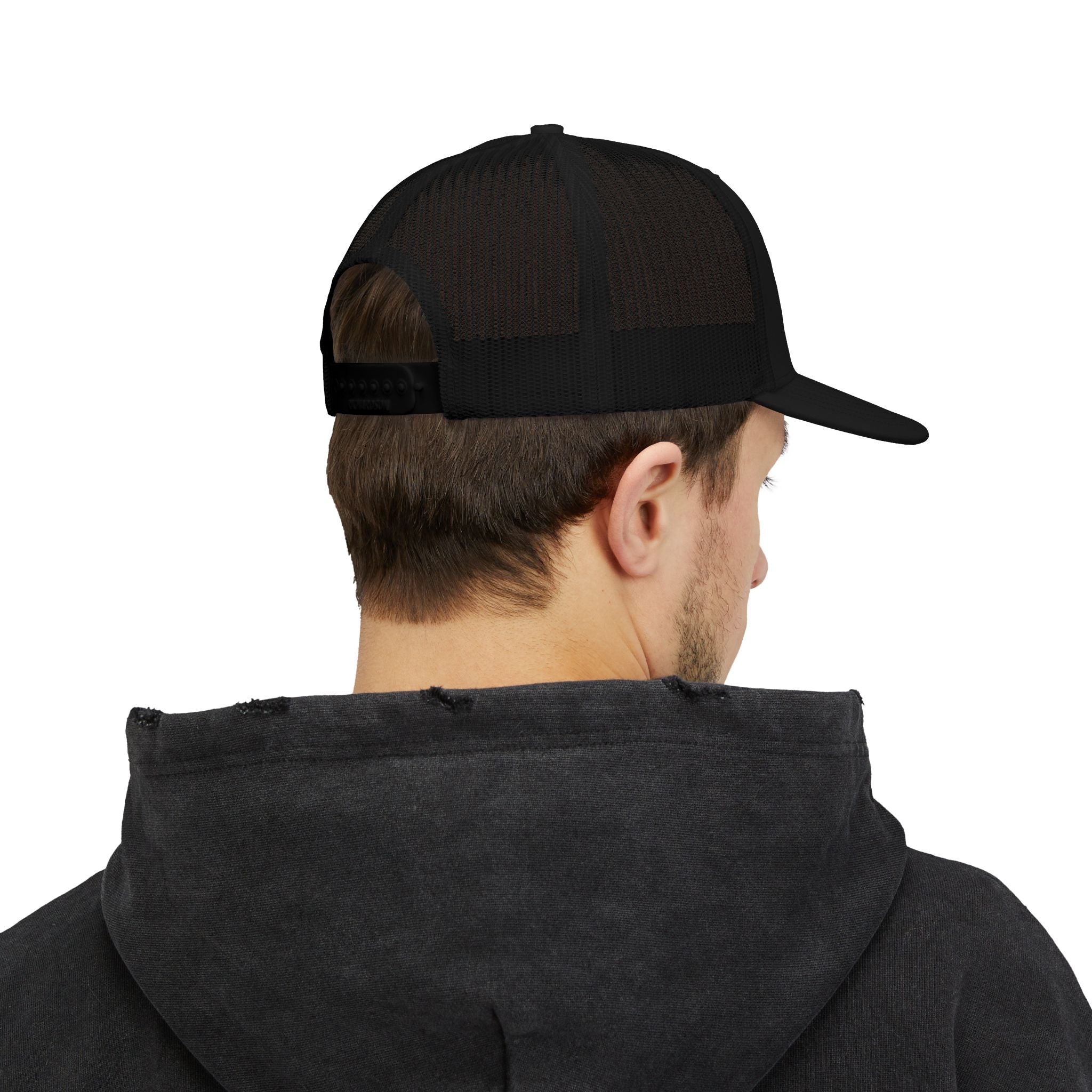Snapback Trucker Cap - Ascended Tees Lotus Logo - Mindfulness Meditation Apparel