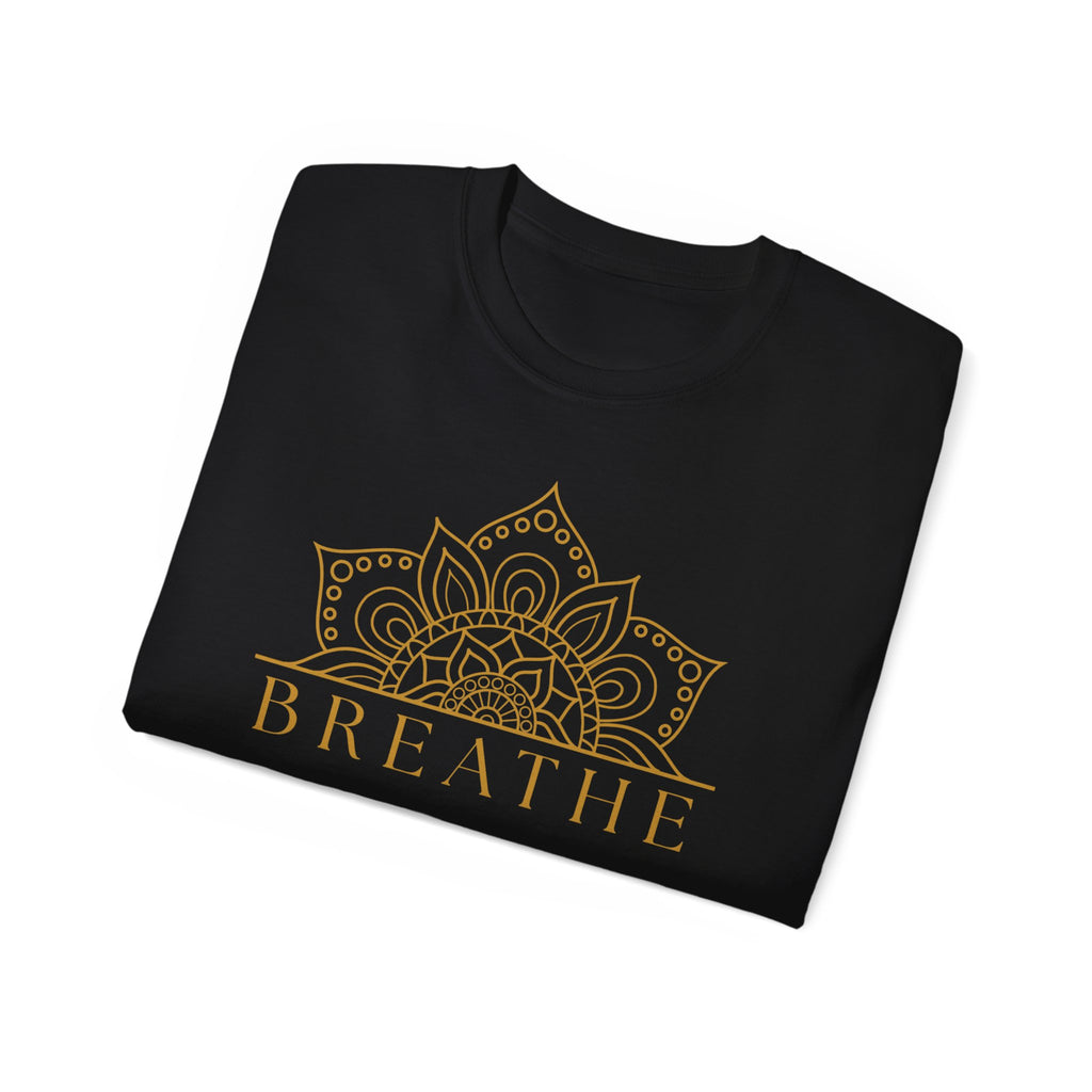 Breathe Mandala Mindfulness Tee - Relaxation Yoga Apparel, Unisex Casual Wear - Ascended Tees