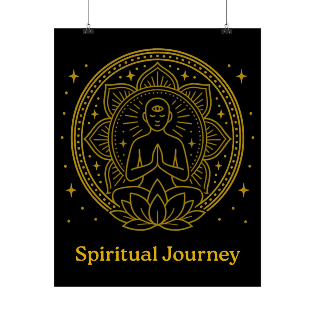 Spiritual Journey Rolled Poster, Meditation Wall Art, Yoga Decor, Mindfulness Gift, Bohemian Art Piece, Home Decor